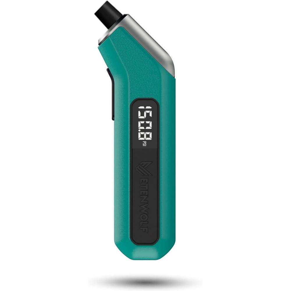 imageETENWOLF T300 Digital Tire Pressure Gauge 3200 PSI Industrial Tire Gauge Calibrated to ANSI B407 Grade 2APlusMinus 05 Replaceable AAA Batteries Vivid OrangeDark Cyan