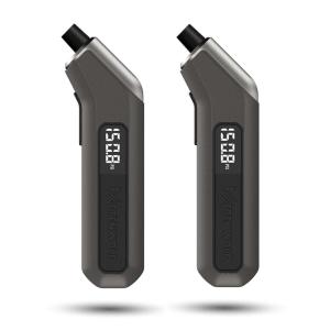 ETENWOLF Digital Tire Pressure Gauge 2 Pack, Industrial Tire Gauge 3-200 PSI, Calibrated to ANSI B40.7 Grade 2A(Plus-Minus 0.5%), Air Pressure Gauge with Replaceable AAA Batteries (Vivid Orange)(space grey)