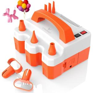 ETENWOLF P400 Balloon Pump Electric for Balloons with 2 Nozzles 110V 550W Balloon Blower for Party Metalic Latex Foil Balloons, Balloon Inflator for Birthday Decorations
