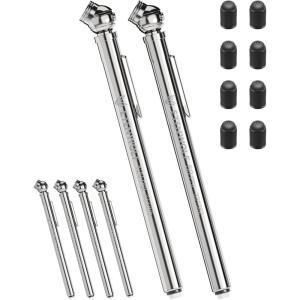 ETENWOLF Pencil Tire Pressure Gauge 3 Pack (10-50PSI, 10-85PSI, 20-120PSI) with 24 Tire Caps, Calibrated to ANSI B40.1 Grade B(2%), Stainless Steel Body, for Cars, Pickups, RVs, Bicycles
