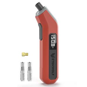 ETENWOLF T300 Plus Tire Pressure Gauge 200 PSI, Digital Tire Gauge with Bright LED Display, Tire Gauges for Tire Pressure with Presta Valve Adaptor (Vivid Orange)(vivid orange)
